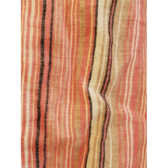 JM Petite Collection Wide Leg‎ Linen Capri Pants Size 2P Pink Pockets Stripes - Picture 5 of 7